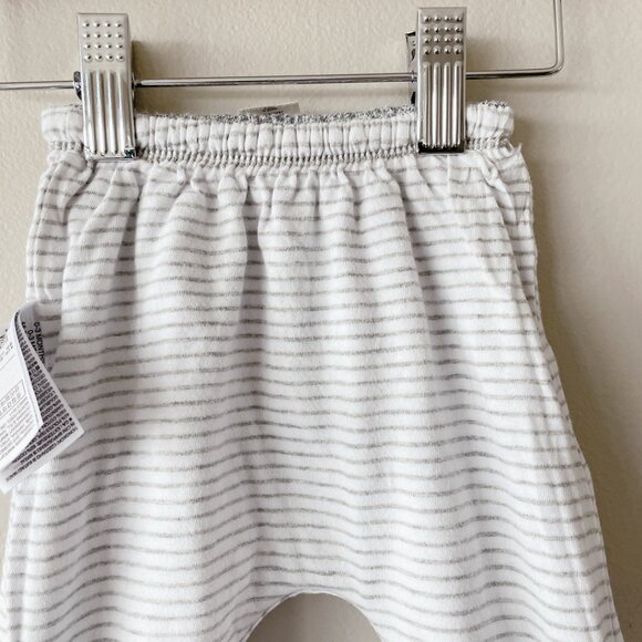 GAP sweatpant reversible 0-3m marled salt & pepper unisex grey & white - Picture 13 of 17